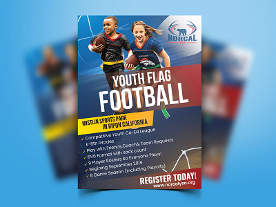 Flyer for Youth Flag Football