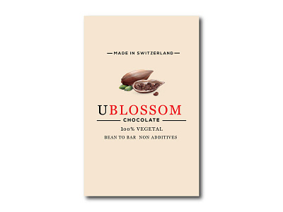 UBLOSSOM Chocolate adobe illustrator artwork beat loogo box design design flyer design graphicdesign illustrator logo logo design logo designs