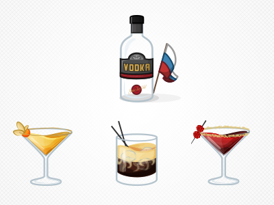 Playing Bartender with Vectors alcohol cocktails garnish glass icons illustration martini vector vodka