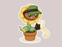 Blossom Hard at Work - Sticker