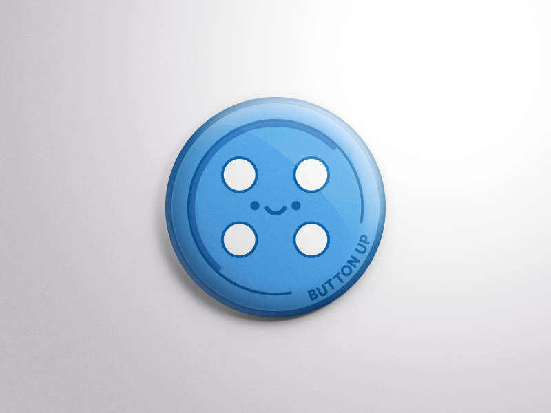 Button Up! - A Button of a Button meta button kawaii illustration vector