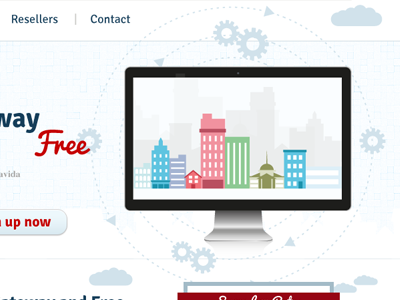 Freeauthnet.com Redesign - WIP city header illustration vector web design