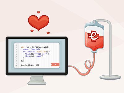 Ember.js - Contribute contribute ember heart illustration iv mac vector