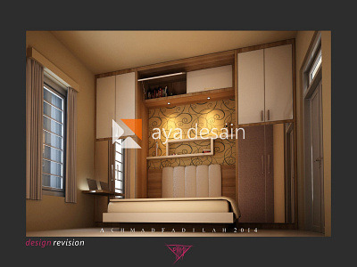 bedroom design with twin cabinet (design revision) 3dsmax 3dvisualization interior design interiorcustom photoshop vray
