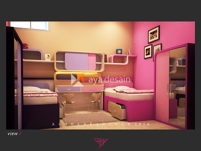 feminism bedroom design for twins. 3dsmax 3dvisualization furniture design interior design interior designer interiorcustom photoshop vray