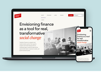 Transform Finance web design design landing page ui ux web design