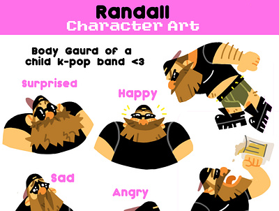 Randall character design illustration