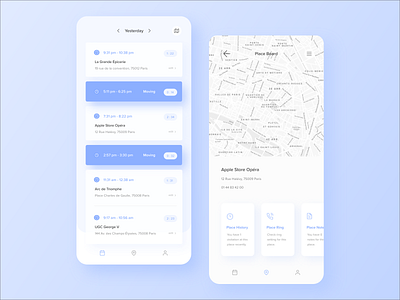 Location Tracking App app clean design history location location app map minimal tracking tracking app typography ui uiux user interface ux