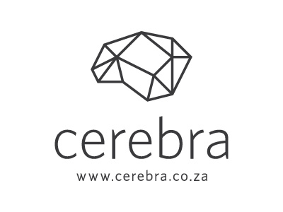 Cerebra main logo brain branding cerebra communications connections corporate identity geometric icon lines logo social media