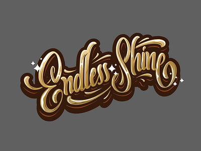 Endless Shine lettering calligraphy design graffiti illustration ipadpro lettering vector