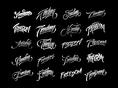 Lettering study for commission branding calligraphy design font freedom handlettering illustration ipadpro lettering lettering logo procreate script tshirt vector