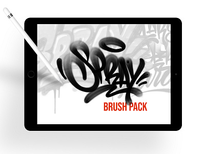 Spray Brush Pack for Procreate App aerosol brushes calligraphy digital font graffiti graffitibrushes ipadpro lettering paint procreate procreate art spray typography