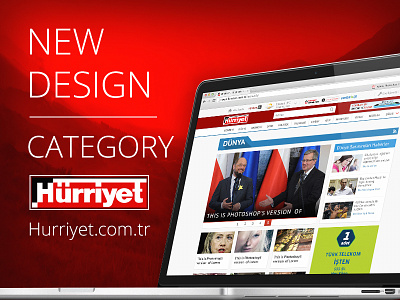 New Design Category Hürriyet flat design journalism uiux web design