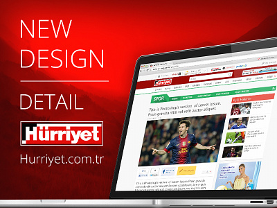 New Design Detail Hürriyet flat design journalism uiux web design