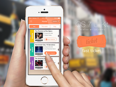 Ticket Mobile UI Template