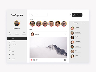 Instagram Home Page design homepage homepage design homepage ui homepagedesign ig ig home ig homepage instagram instagram home instagram homepage ui uidesign uiux ux uxdesign
