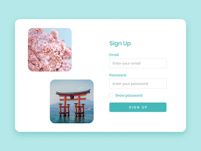 #DailyUI 001 - Sign Up Page app app design design form page sign up signup ui uidesign uiux ux uxdesign