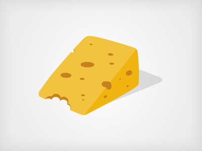 Foodgaze Cheese Logo 3d identity illustration logo shading shape vector