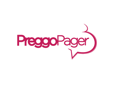 Preggopager Final logo app identity logo pink shape vector web