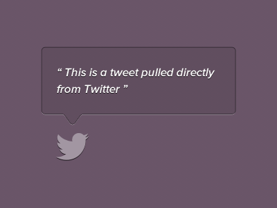 Twitter UI Latest tweet icon letterpress purple twitter type typography ui