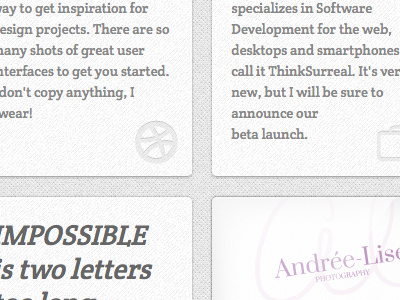 New Portfolio Dribbble Icon dribbble grid icon portfolio texture type typography