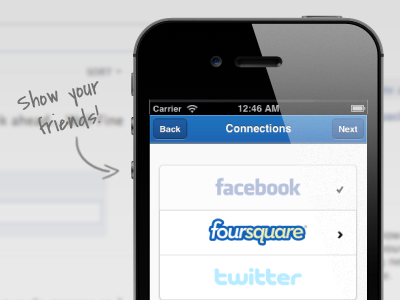 Handwriting iPhone facebook foursquare handwriting ios iphone twitter