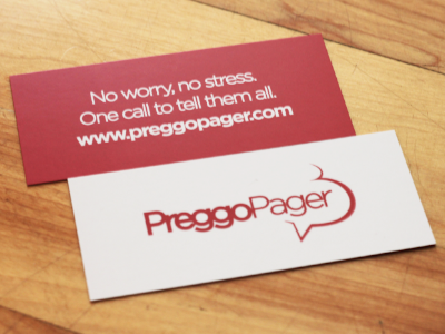 New PreggoPager Business Cards biz business cards card cards identity logo print type typography