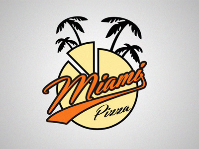 Miami pizza logo miami pizza