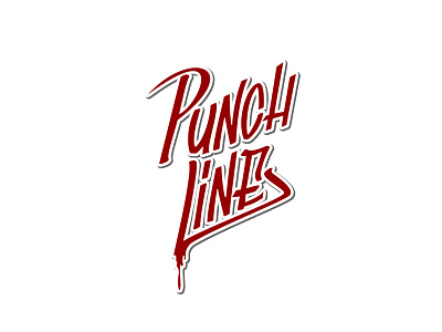 PunchLine calligraphy hip hop lettering logo punchline