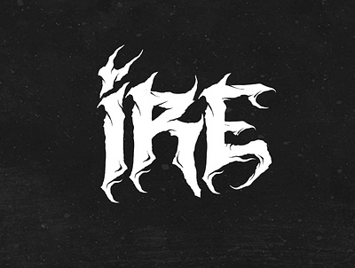 IRE band band merch bandlogo design illustration logo metallogo rock rocklogo typography