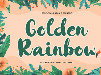 GOLDEN RAINBOW font lettering script script font