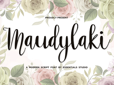 MAUDYLAKI font handscript font handwritten maudylaki script script font