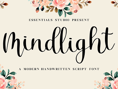 MINDLIGHT beauty font font font designs graphic hand lettering handscript handwritten lettering wedding font