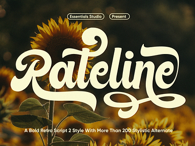 Rateline Retro Fonts alternate baseball calligraphy classic crafting font font handwriting handwritten lettering logo font logotype regular retro retro font script sport vintage vintage font