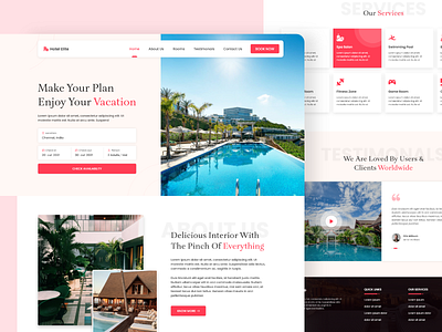 Hotel Room Booking Web Landing Page
