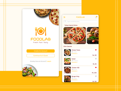 Food Application UI Design