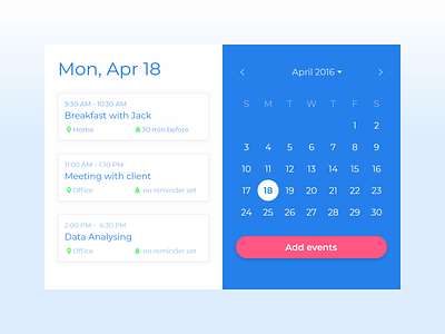 Schedule by karan panchal on Dribbble