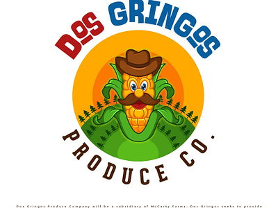 Dos Gringos Logo corn illustration logo logodesign