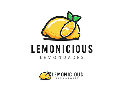 Lemonicious Lemondade drinks food illustration lemon lemonade logo logodesign summer