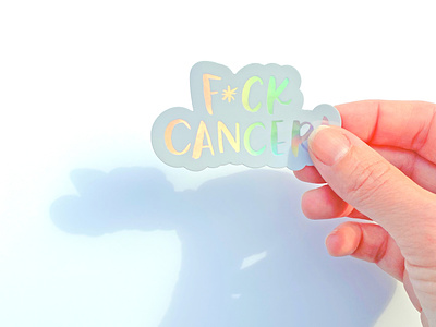 F*CK CANCER! Greeting Card & Holo Sticker cancer card illustration lettering stationery sticker