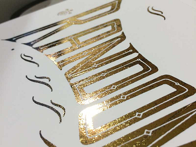 Random in Gold Foil design drawn flourish foil gold hand lettering holiday lettering