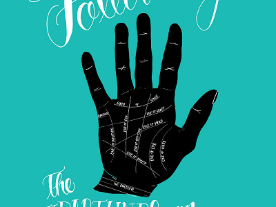 Heartlines design drawn hand hand lettering illustration lettering palm reading palmistry quote type typography