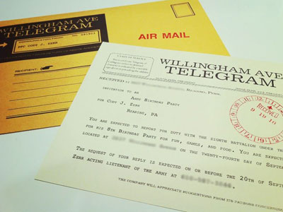 Telegram Invitation invitation stationery telegram