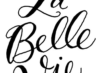 La Belle Vie lettering logo script type