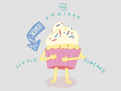 The Squishy Little Cupcake birthday character cupcake digital download illustration lettering sprinkles