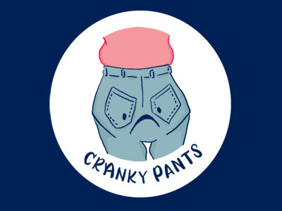 Cranky Pants cranky pants illustration pants sticker