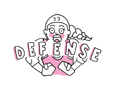 Defense for Sticker Pack athlete athletic digital female girl illustration sport sports sticker stickers woman