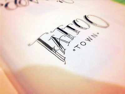 Tattoo Town illustration lettering tattoo