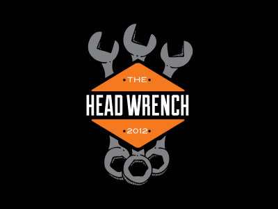 Head Wrench auto illustration lettering logo wrench