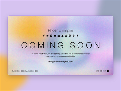 Coming Soon Landing Page